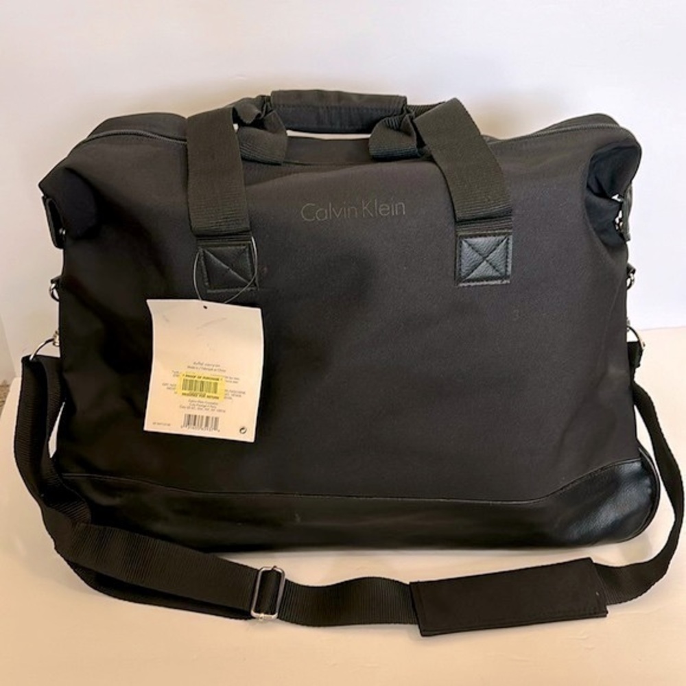 Calvin Klein black Travel Duffle Gym Carry On Bag No Pockets
